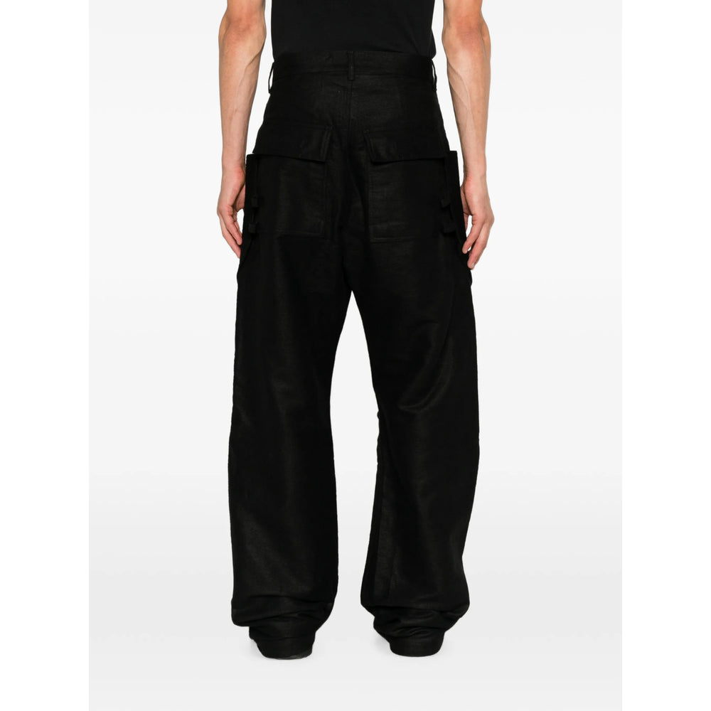 Rick Owens Black Trousers - Wide-Leg Trousers Men RICK OWENS