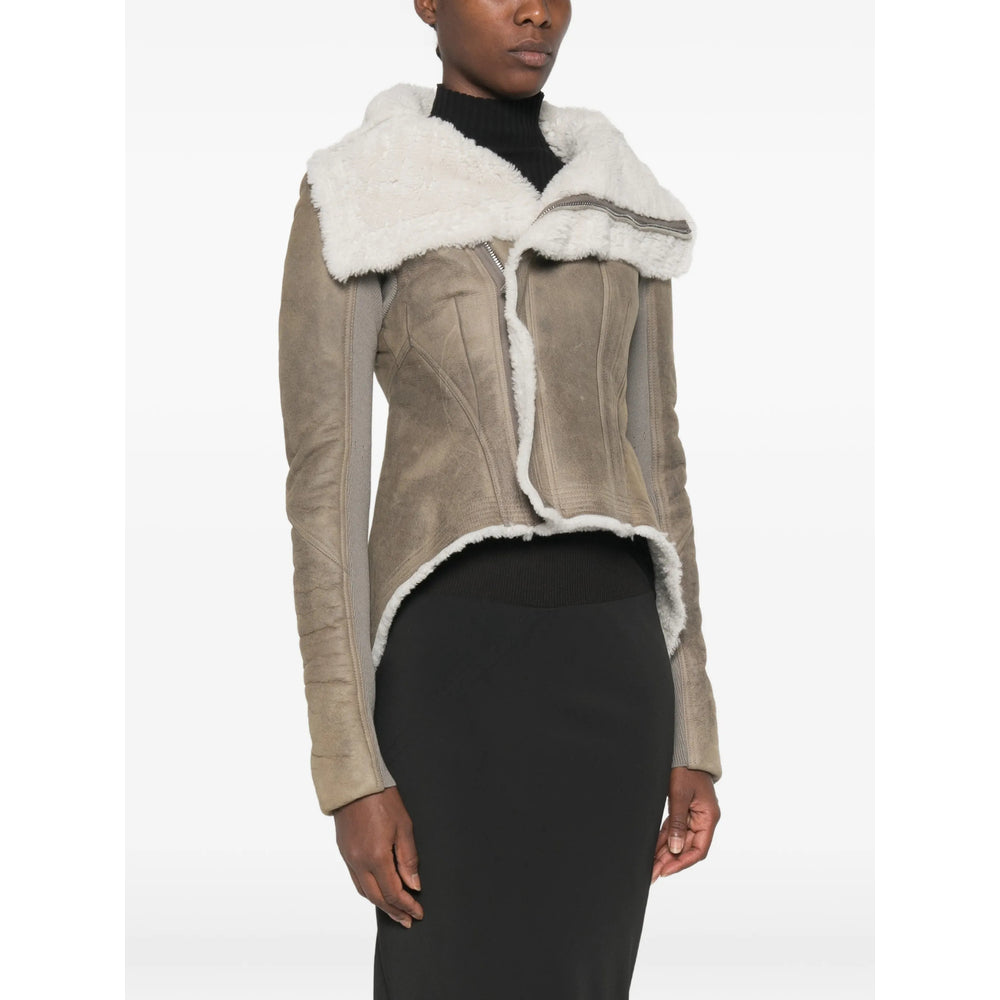 Rick Owens Grey Jackets - Faux Fur & Shearling Jackets Women RICK OWENS