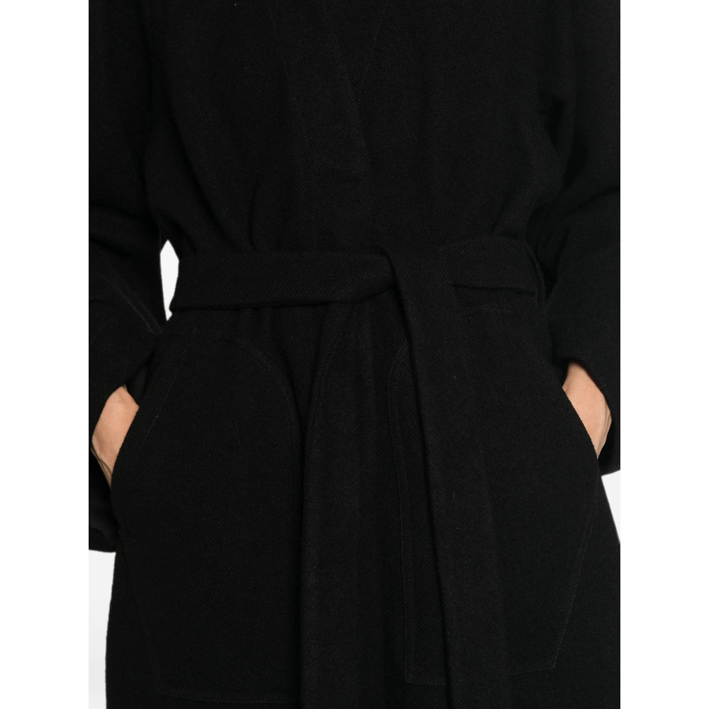 Rick Owens Black Coats - Oversized Coats Women RICK OWENS