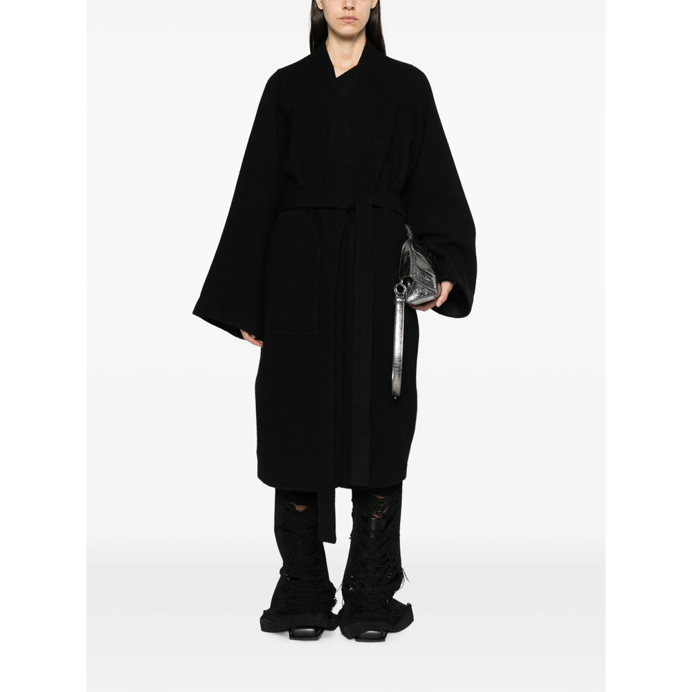 Rick Owens Black Coats - Oversized Coats Women RICK OWENS