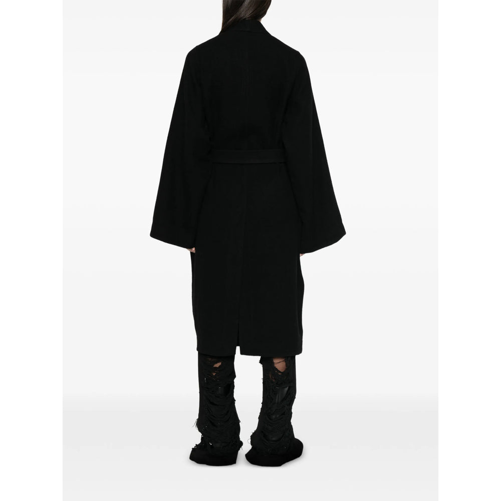 Rick Owens Black Coats - Oversized Coats Women RICK OWENS