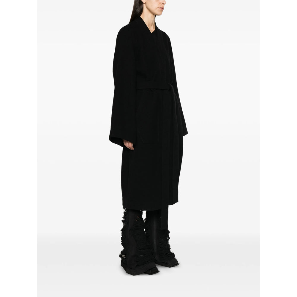 Rick Owens Black Coats - Oversized Coats Women RICK OWENS