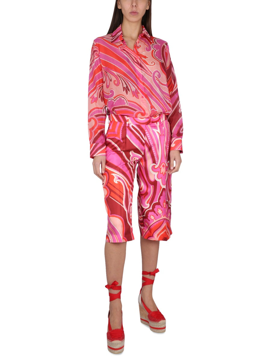 Etro Women Silk And Cotton Bermuda Shorts ETRO
