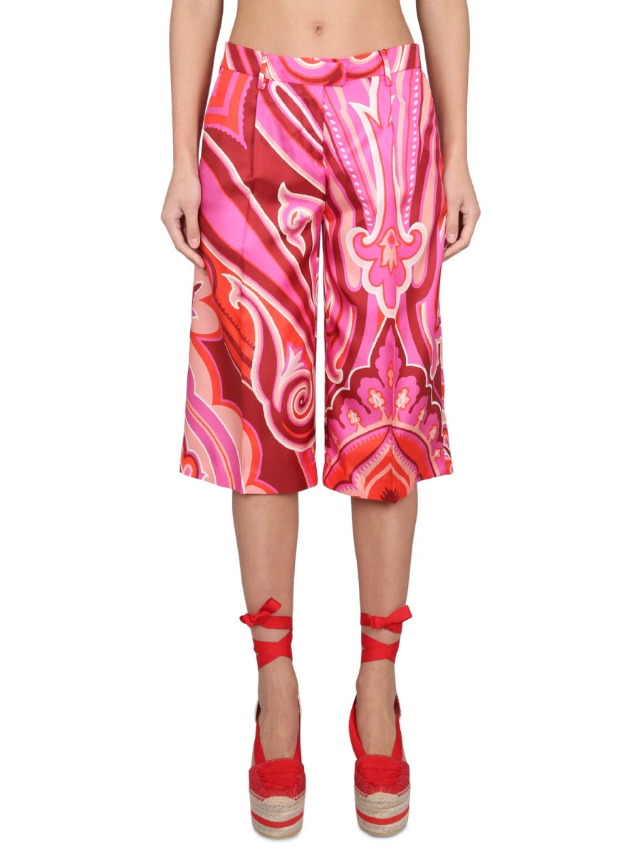 Etro Women Silk And Cotton Bermuda Shorts ETRO