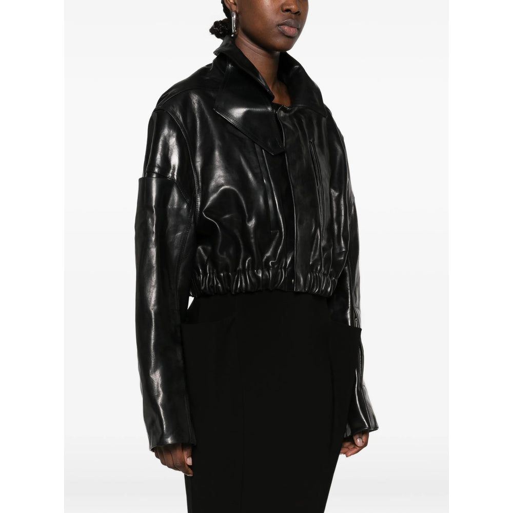 Rick Owens Black Jackets - Leather Jackets Women RICK OWENS