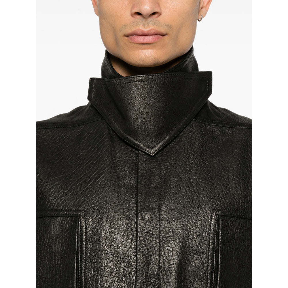 Rick Owens Black Jackets - Leather Jackets Men RICK OWENS