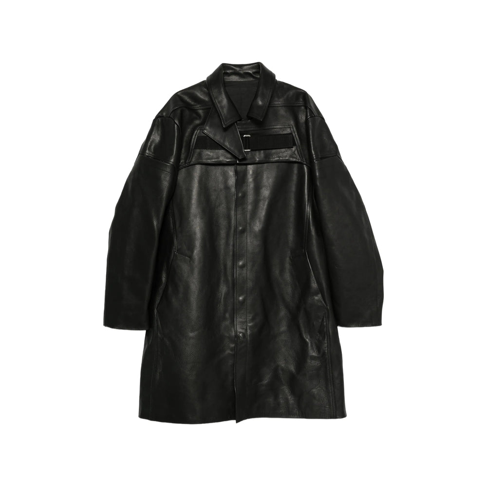 Rick Owens Black Coats - Leather Coats Men RICK OWENS
