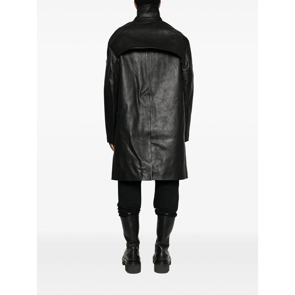 Rick Owens Black Coats - Leather Coats Men RICK OWENS