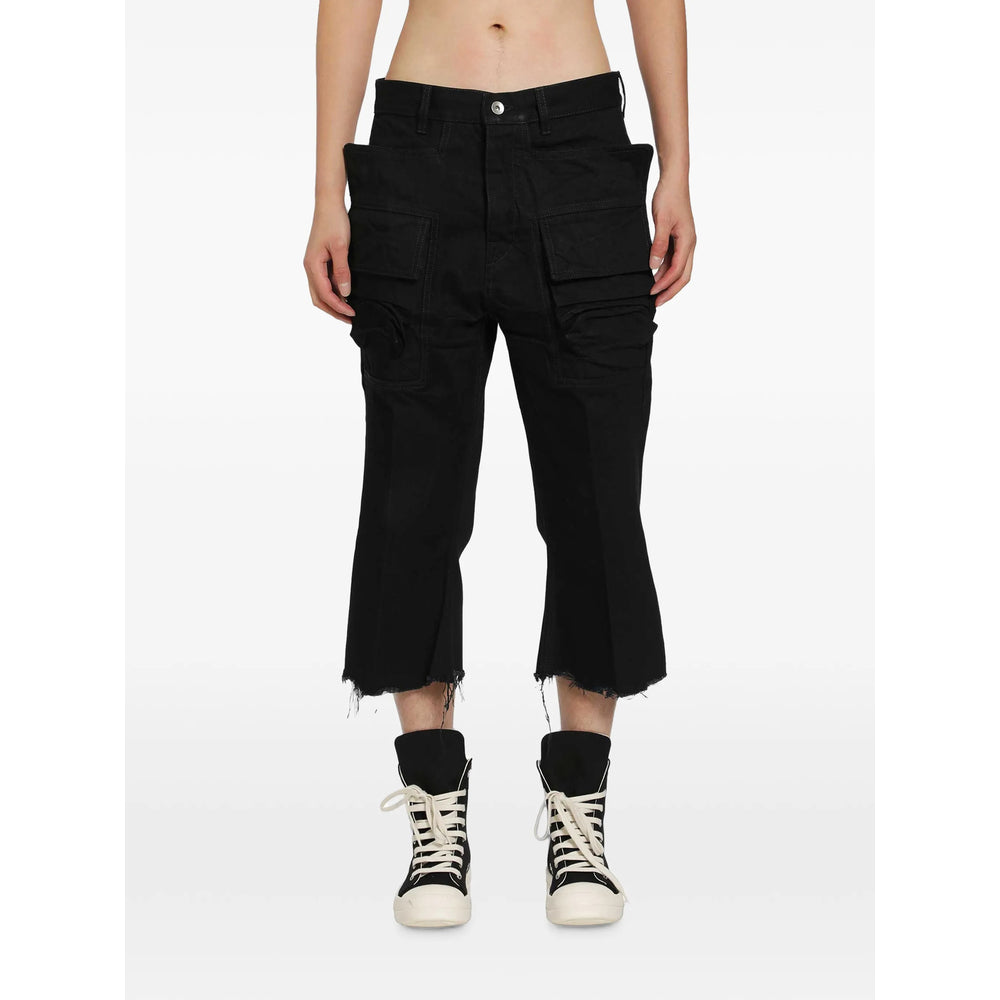 Rick Owens Black Denim - Cropped Jeans Men RICK OWENS