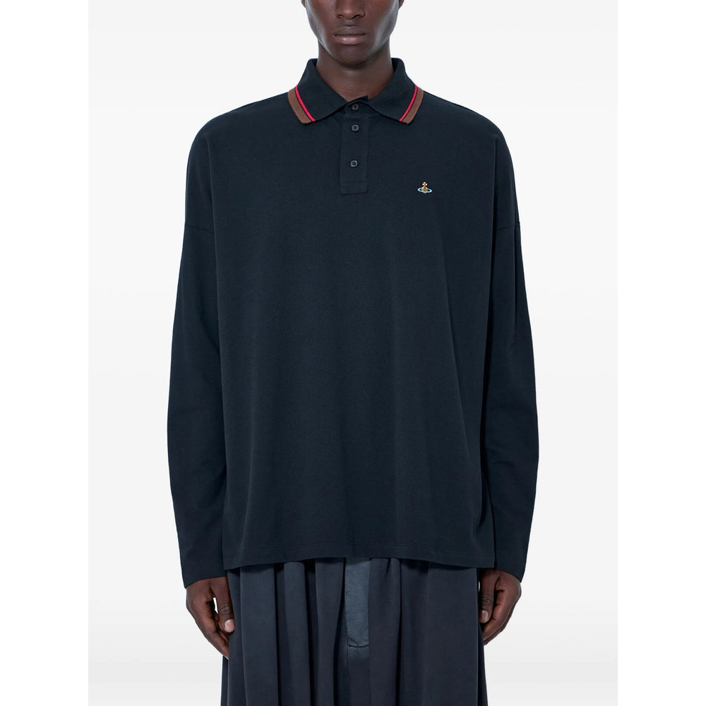 Vivienne Westwood Black Polo Shirts Men VIVIENNE WESTWOOD