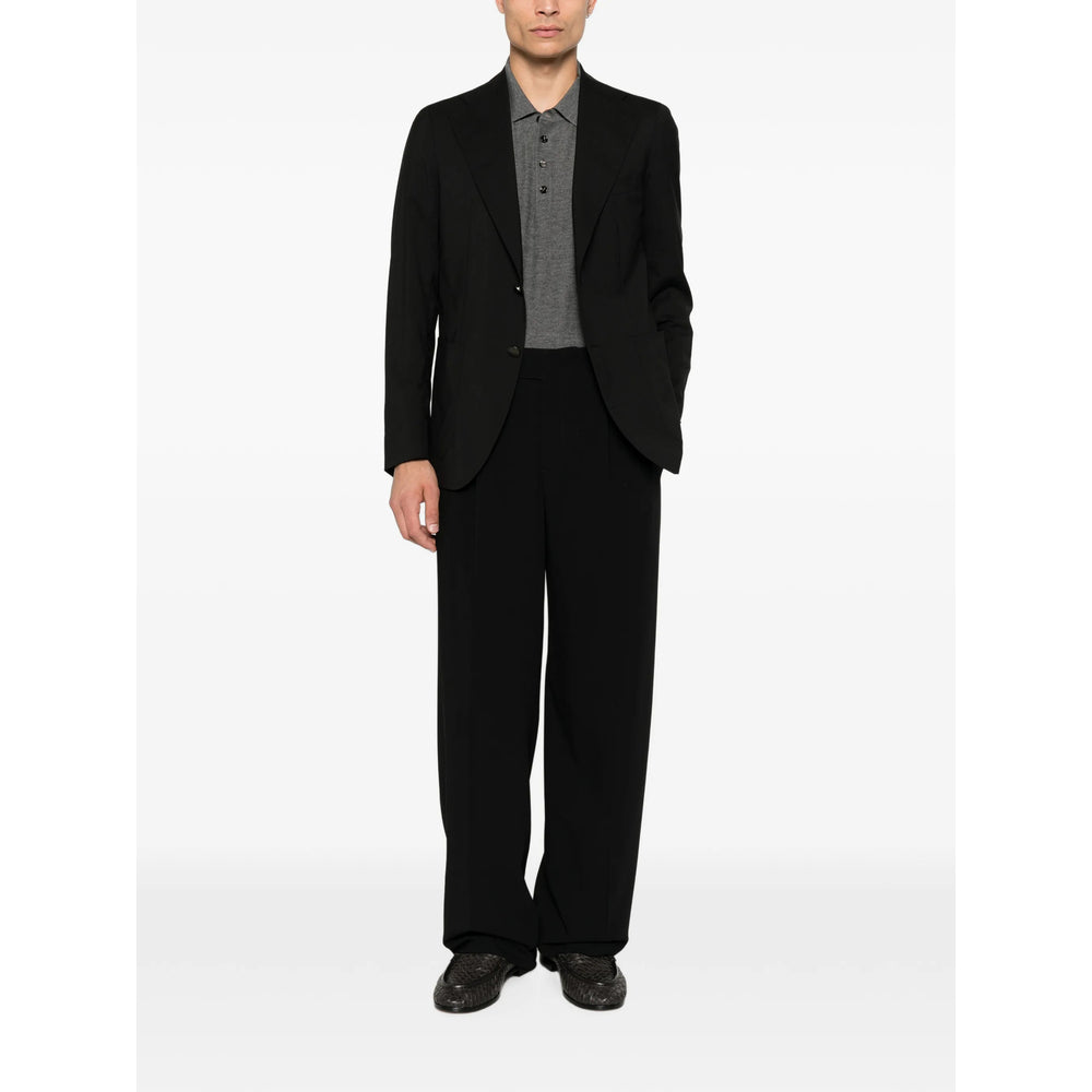 Giorgio Armani Black Trousers - Wide-Leg Trousers Men GIORGIO ARMANI