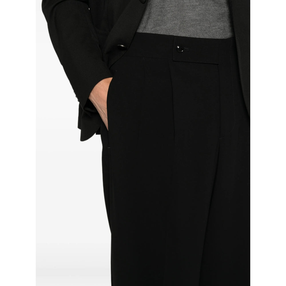 Giorgio Armani Black Trousers - Wide-Leg Trousers Men GIORGIO ARMANI