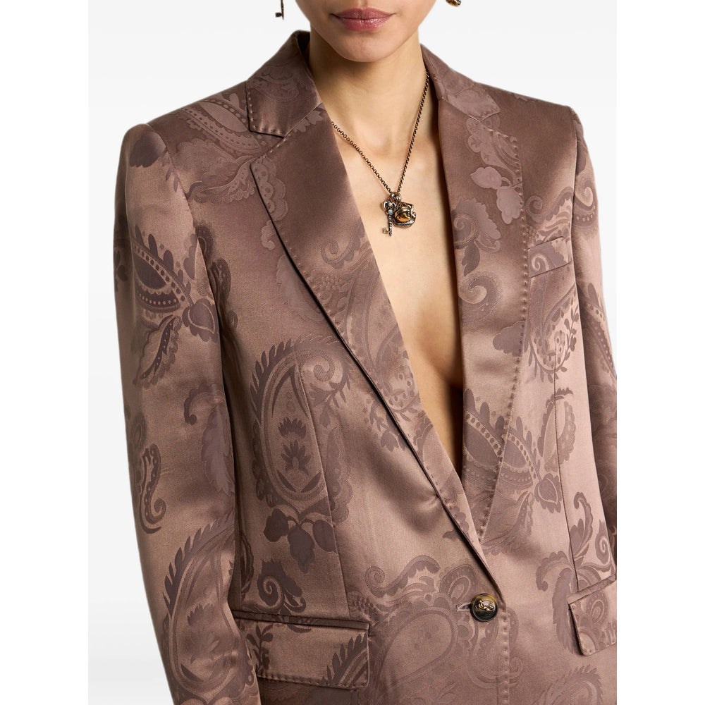 Etro Brown Jackets - Blazers Women ETRO