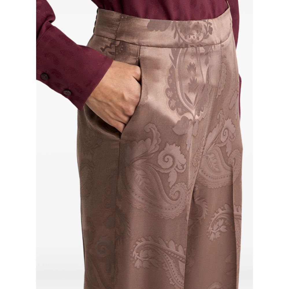 Etro Brown Trousers - Straight Trousers Women ETRO