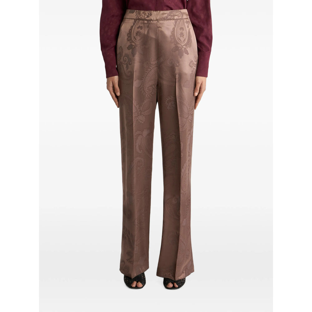 Etro Brown Trousers - Straight Trousers Women ETRO
