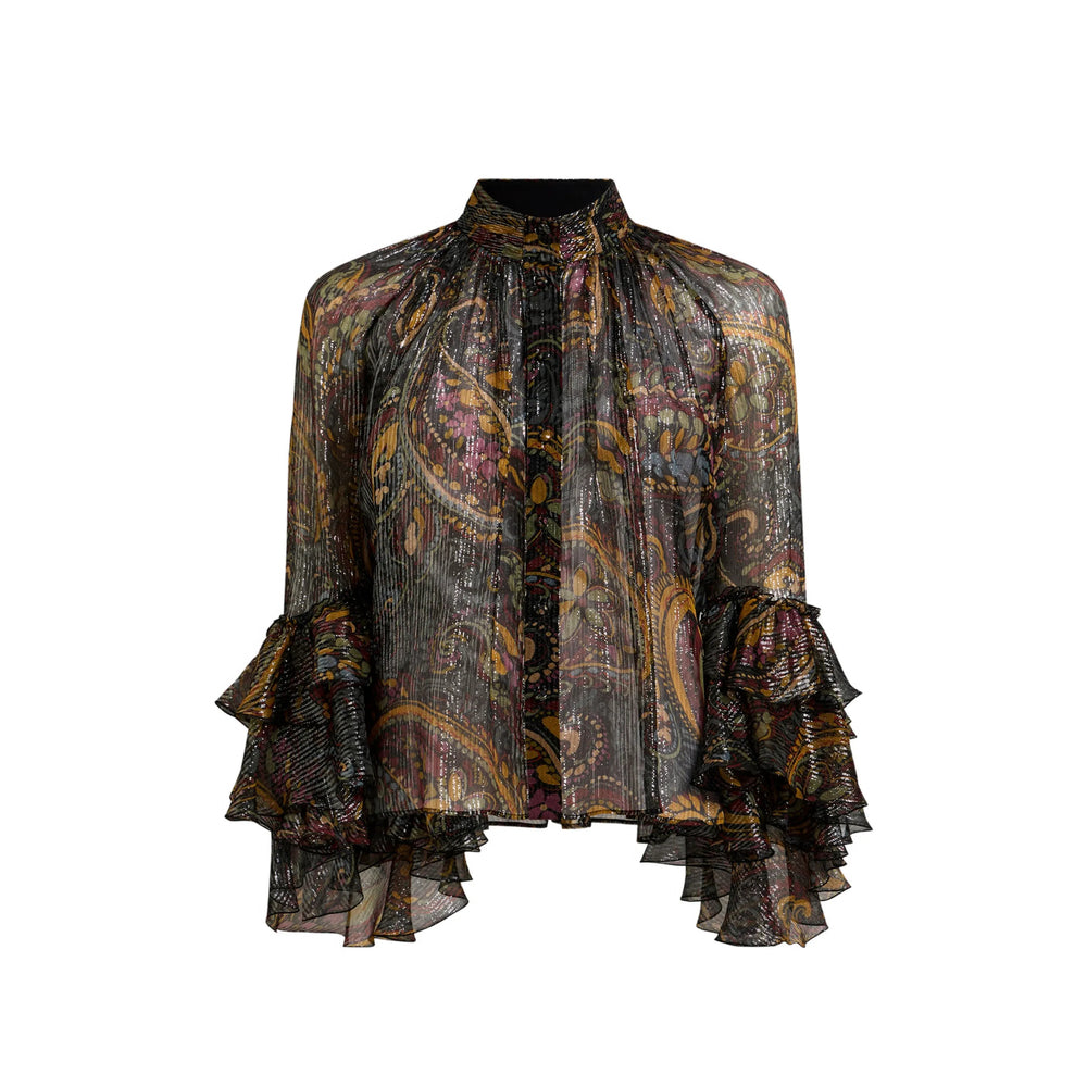 Etro Black Tops - Shirts Women ETRO