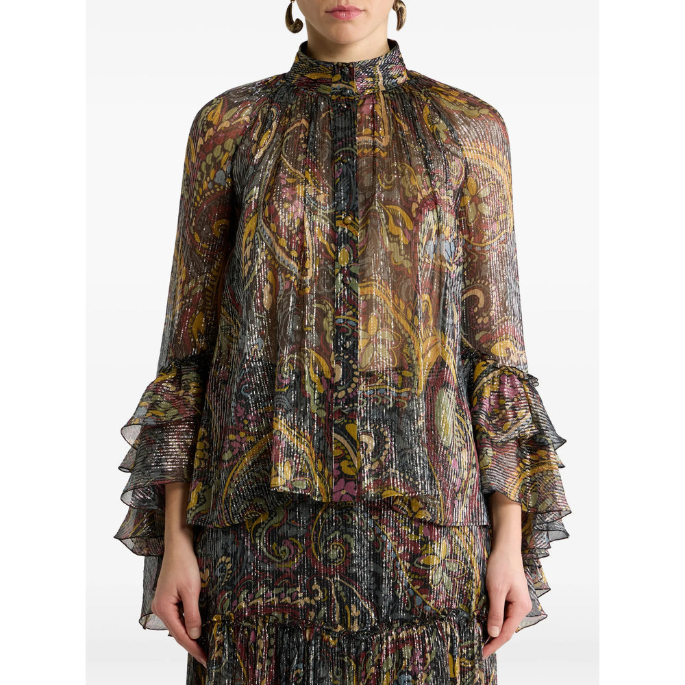 Etro Black Tops - Shirts Women ETRO