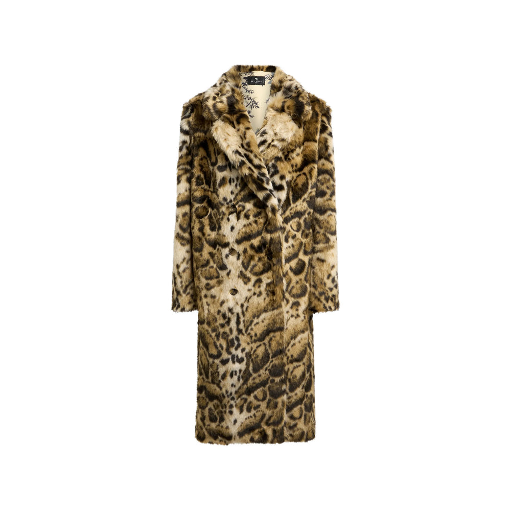 Etro Neutrals Coats - Faux Fur Coats Women ETRO