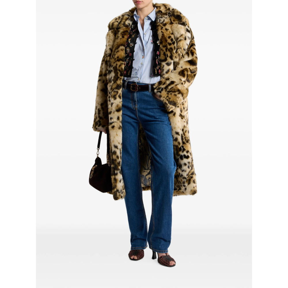 Etro Neutrals Coats - Faux Fur Coats Women ETRO