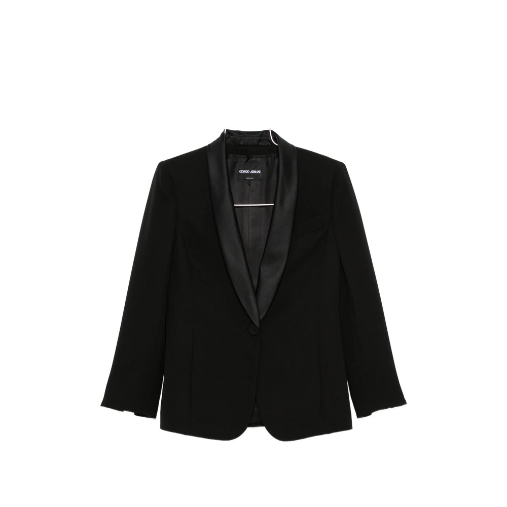 Giorgio Armani Black Jackets - Blazers Women GIORGIO ARMANI