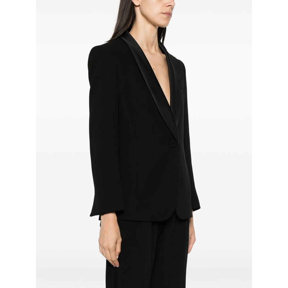 Giorgio Armani Black Jackets - Blazers Women GIORGIO ARMANI