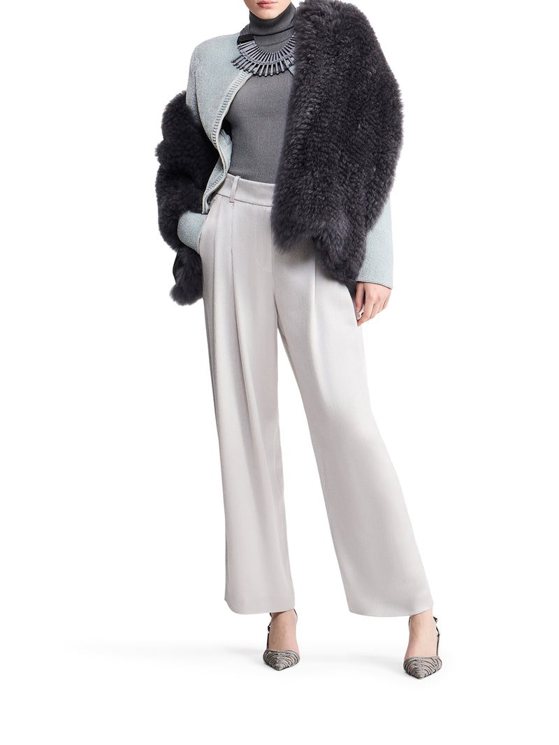 Giorgio Armani Women English Ribbed Viscose Turtleneck Top With Short Sleeves GIORGIO ARMANI