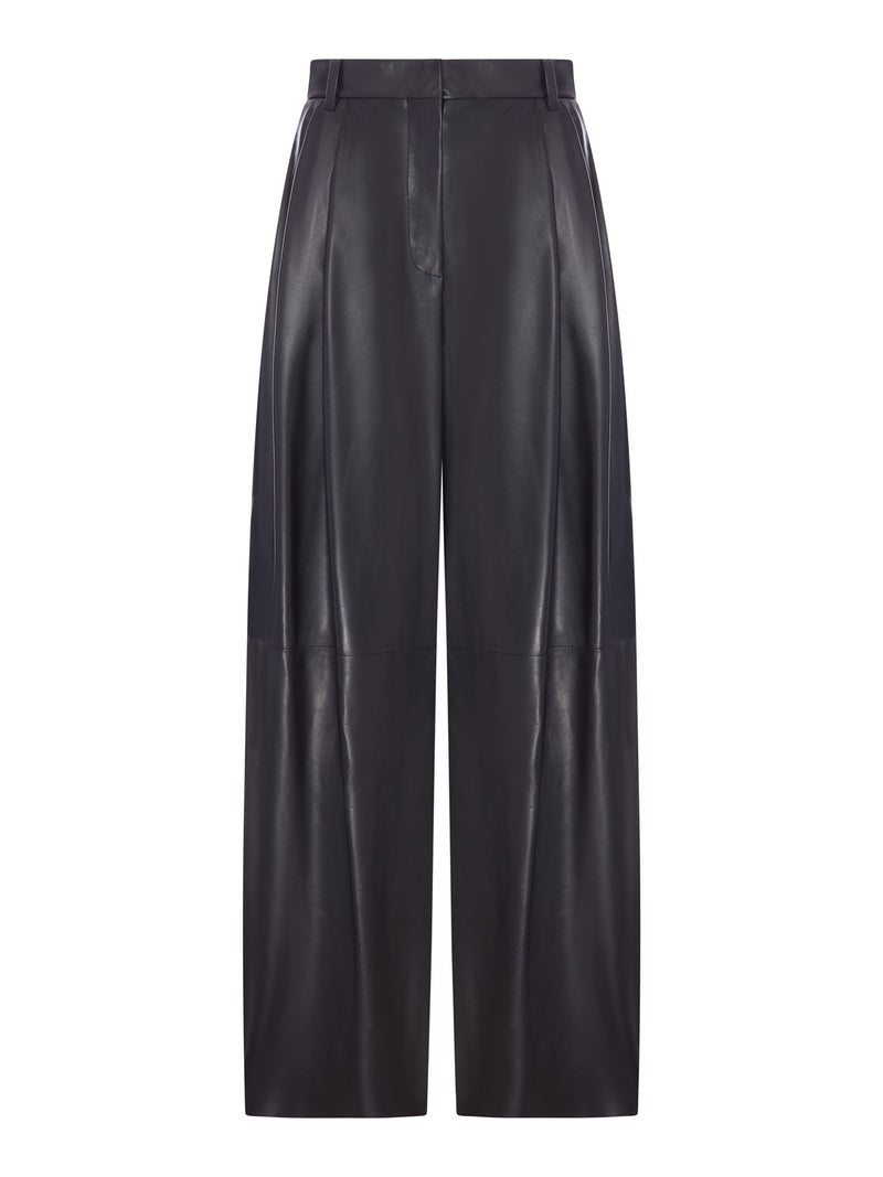 Giorgio Armani Women Wide Nappa Trousers With Pleats