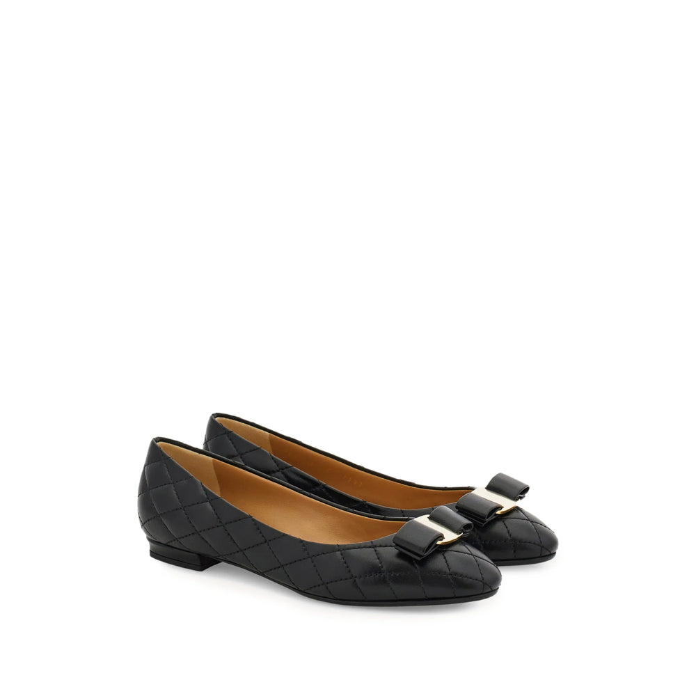 Ferragamo Black Ballet Flats Women FERRAGAMO