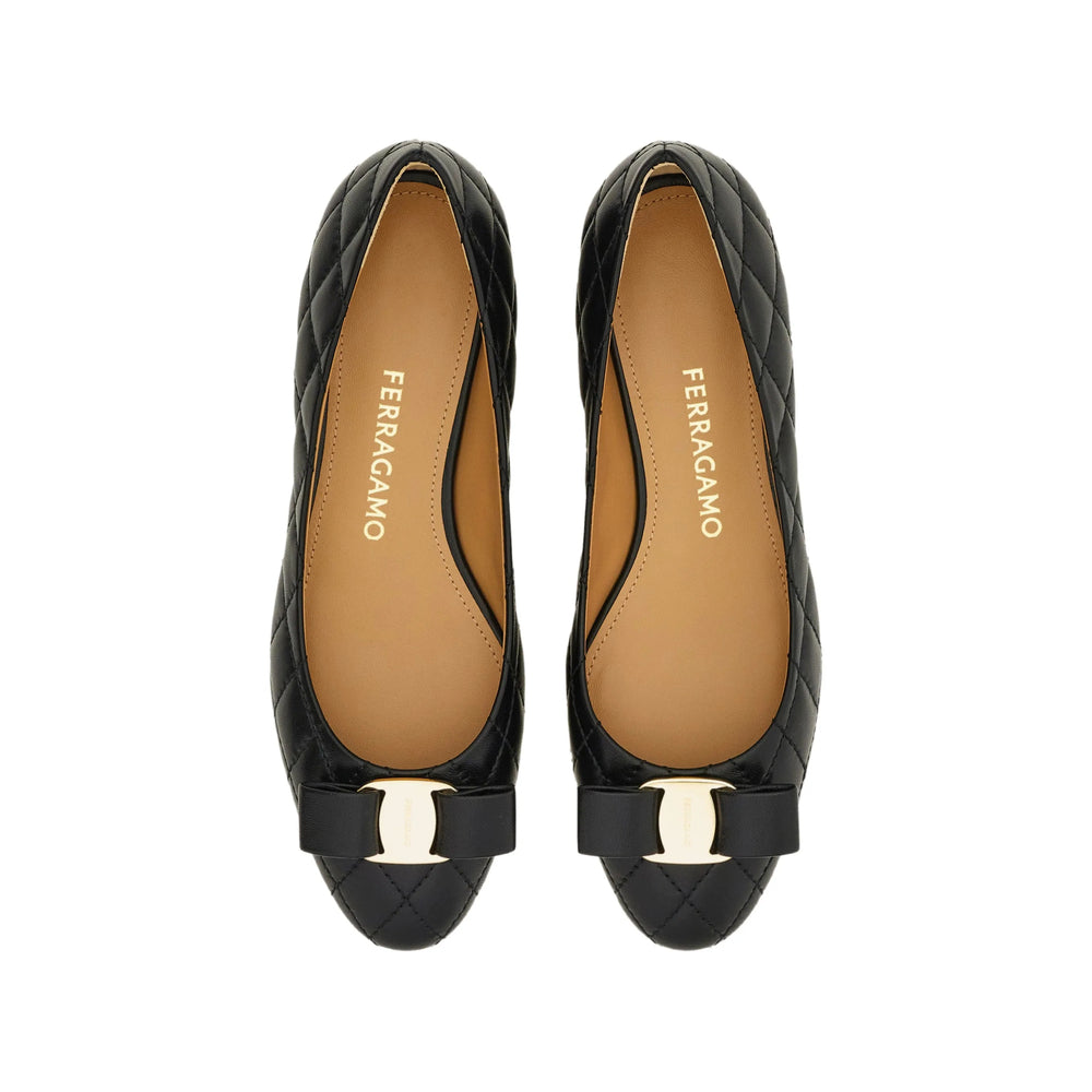 Ferragamo Black Ballet Flats Women FERRAGAMO