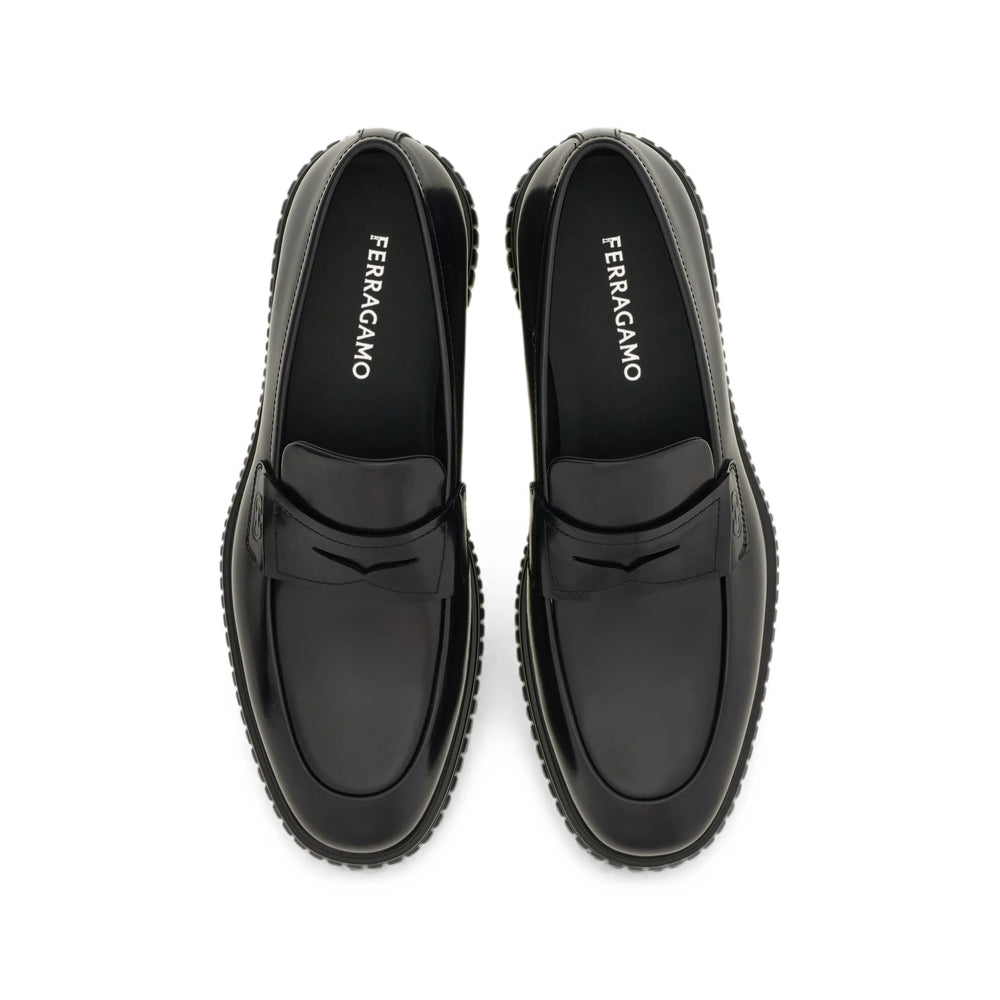 Ferragamo Black Loafers Men FERRAGAMO