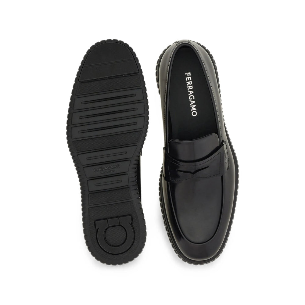 Ferragamo Black Loafers Men FERRAGAMO