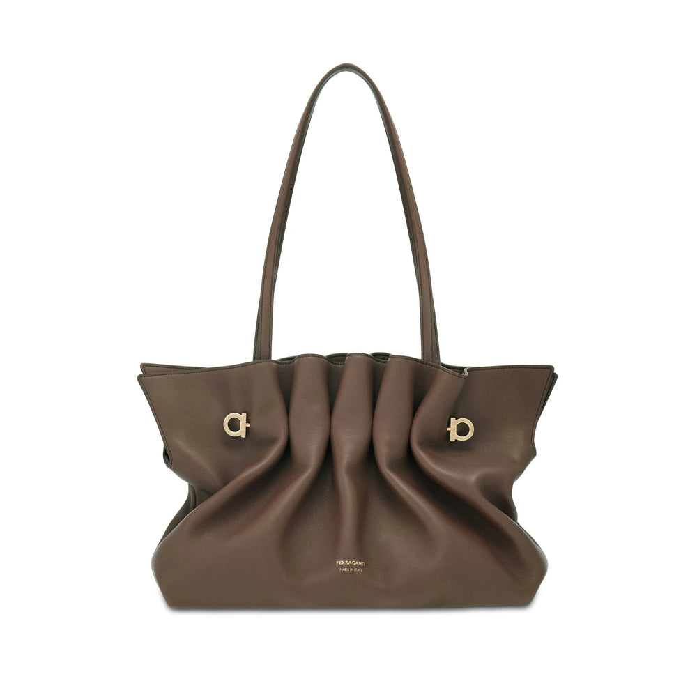 Ferragamo Grey Shoulder Bags Women FERRAGAMO