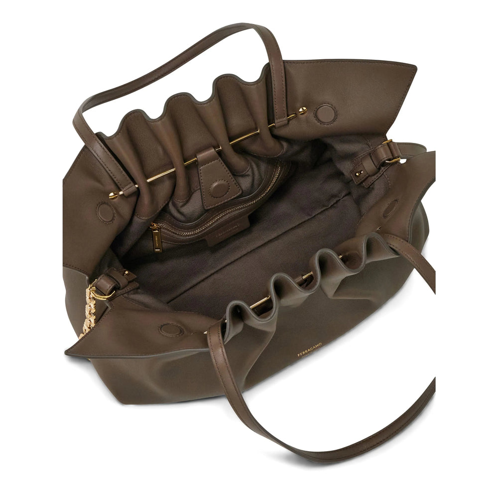 Ferragamo Grey Shoulder Bags Women FERRAGAMO