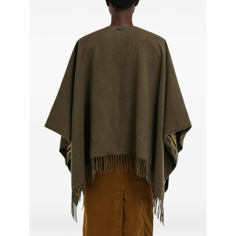 Ferragamo Green Jackets - Capes & Ponchos Women FERRAGAMO