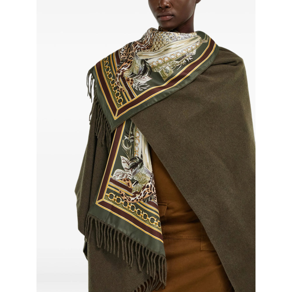 Ferragamo Green Jackets - Capes & Ponchos Women FERRAGAMO