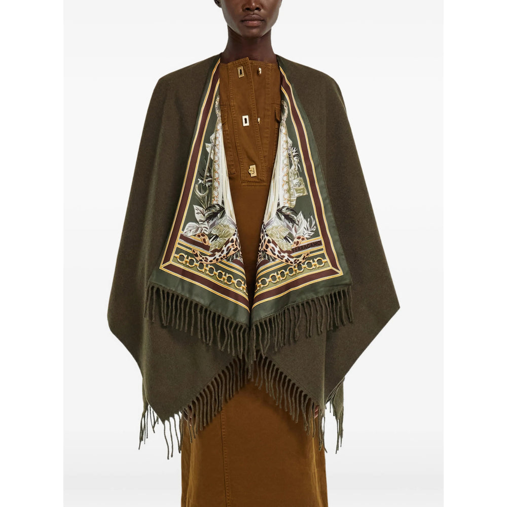 Ferragamo Green Jackets - Capes & Ponchos Women FERRAGAMO