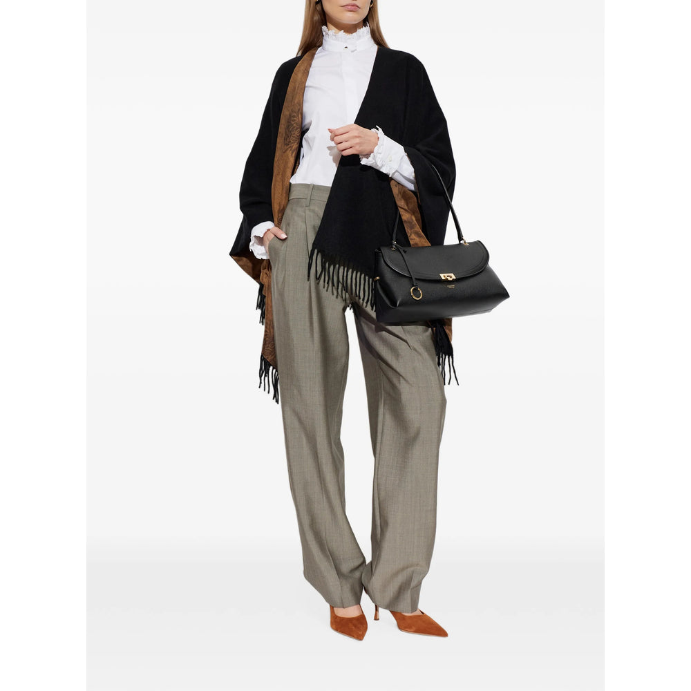 Ferragamo Black Jackets - Capes & Ponchos Women FERRAGAMO