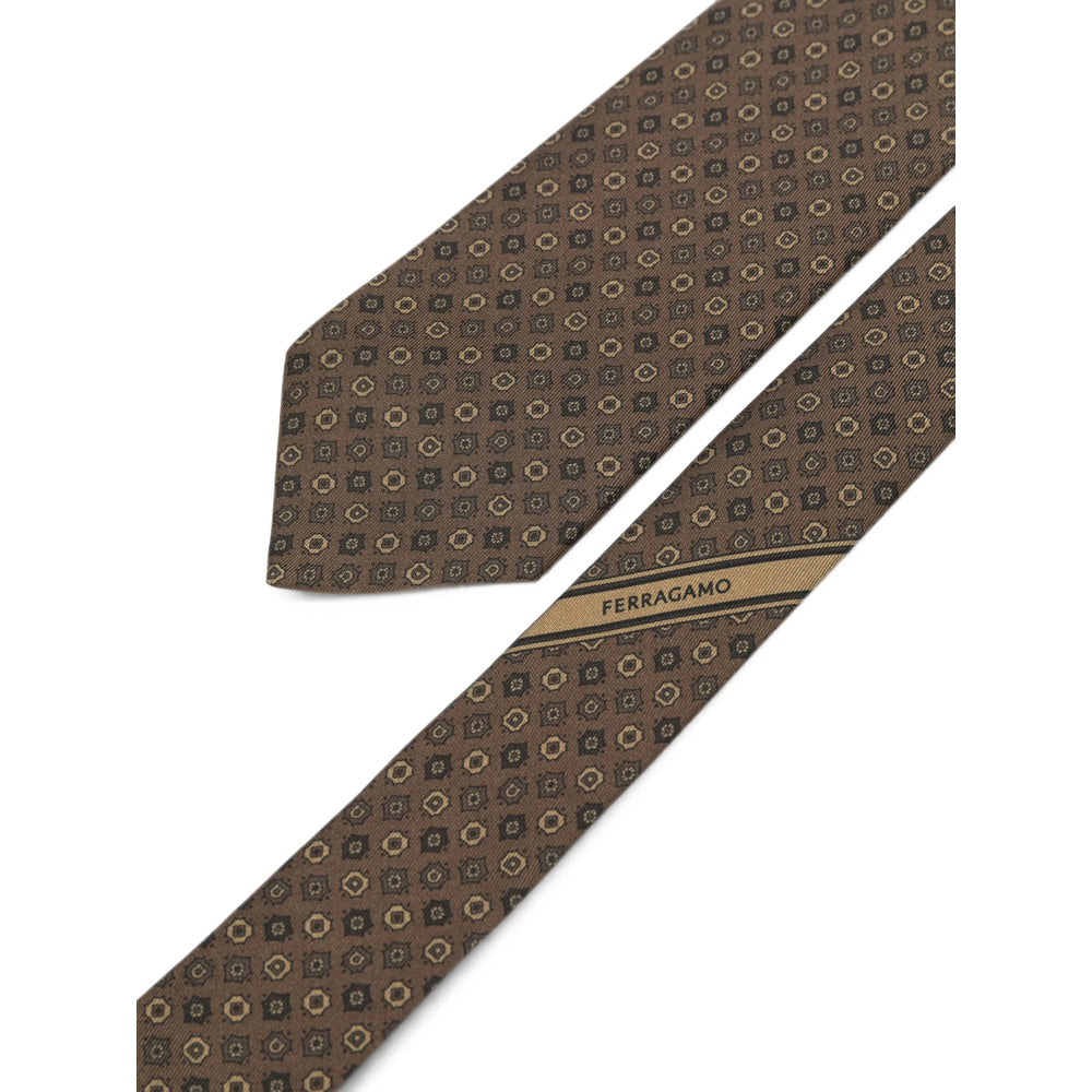 Ferragamo Brown Ties & Bow Ties Men FERRAGAMO