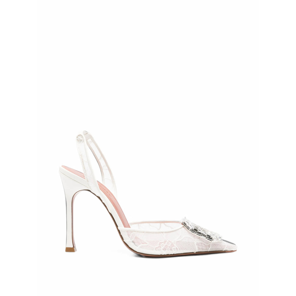 Amina Muaddi White Shoes Women AMINA MUADDI