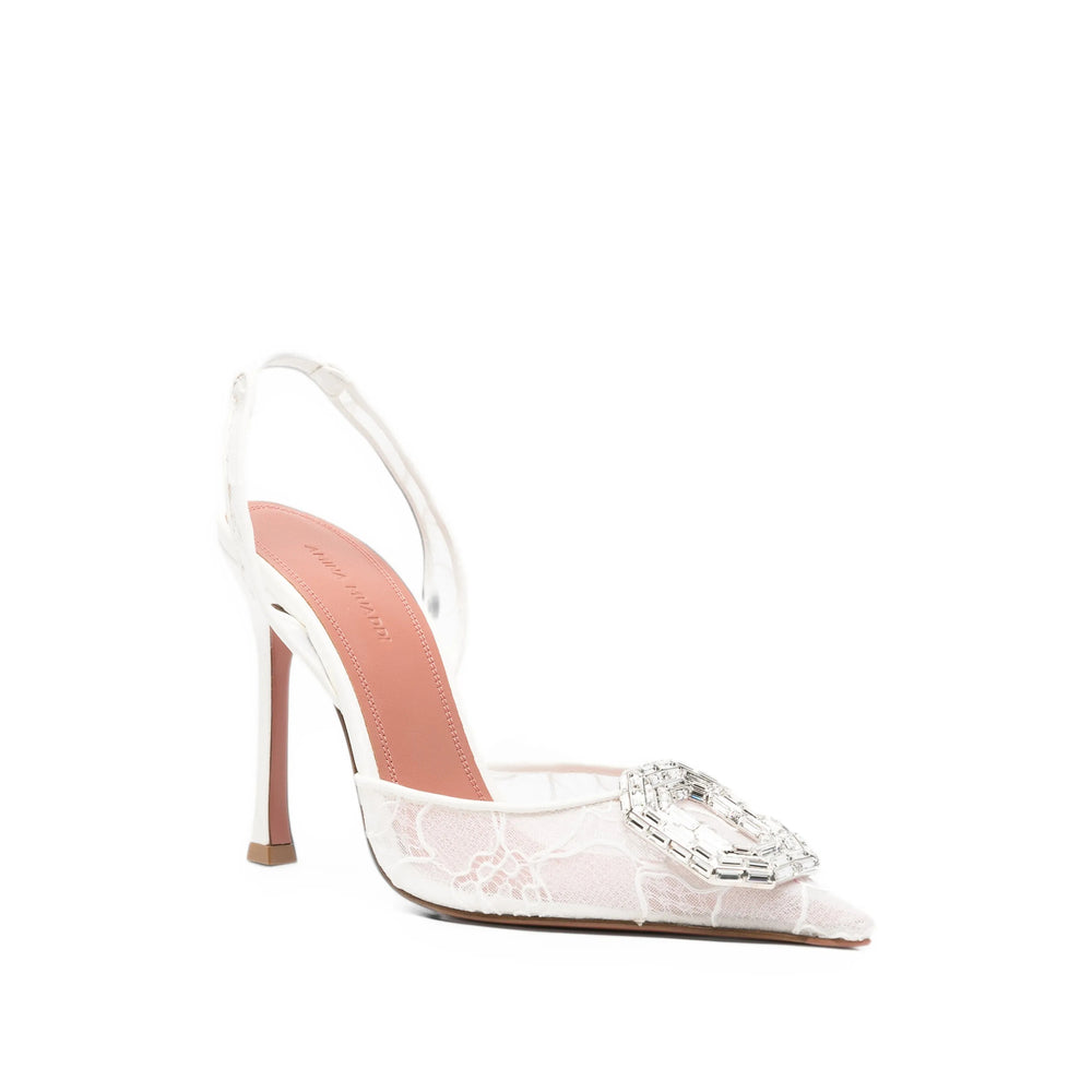 Amina Muaddi White Shoes Women AMINA MUADDI