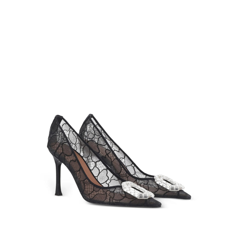 Amina Muaddi Black Shoes Women AMINA MUADDI