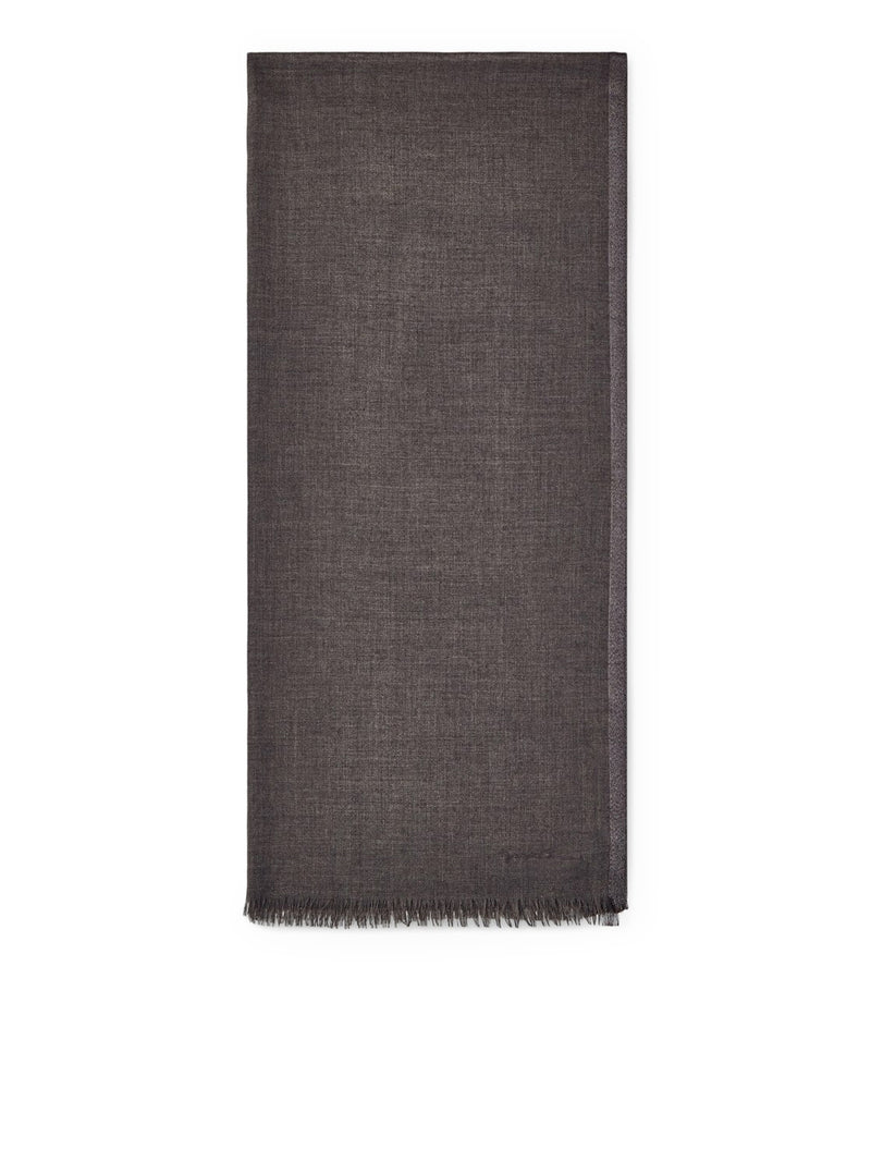 Giorgio Armani Women Cashmere And Silk Stole With Shiny Viscose Edge GIORGIO ARMANI