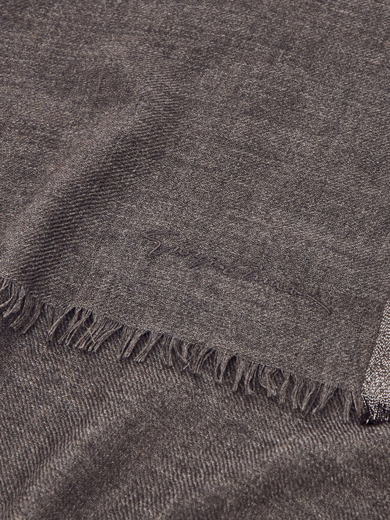 Giorgio Armani Women Cashmere And Silk Stole With Shiny Viscose Edge GIORGIO ARMANI