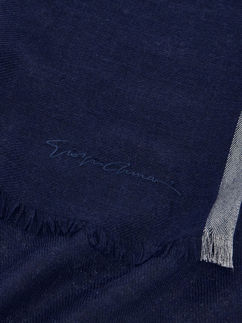 Giorgio Armani Women Cashmere And Silk Stole With Shiny Viscose Edge GIORGIO ARMANI