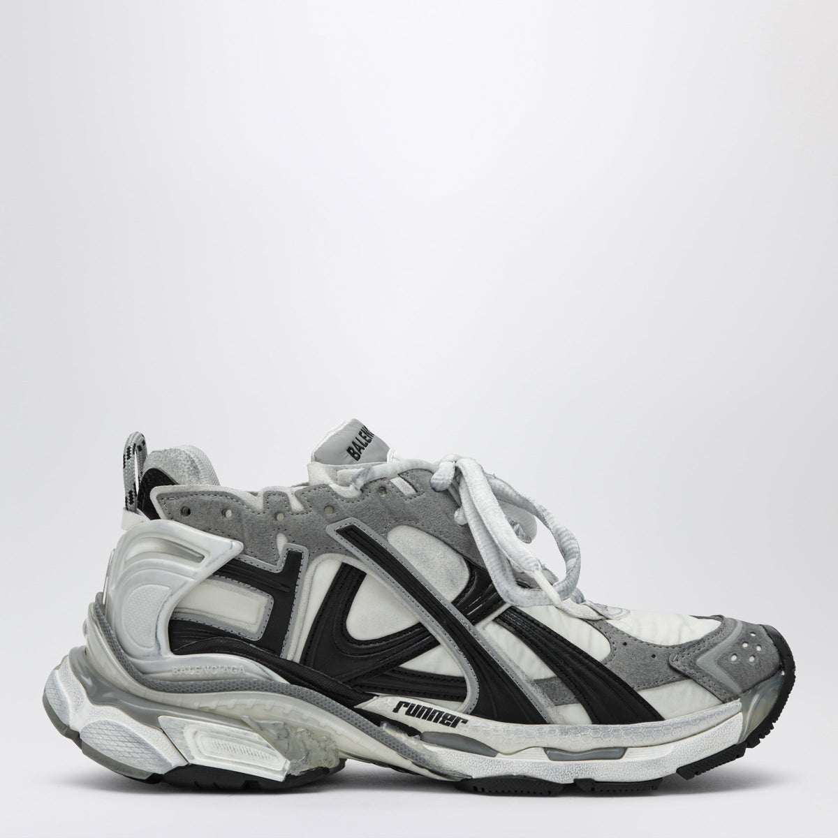 Balenciaga Grey/White/Black Runner Sneakers In Nylon Women BALENCIAGA