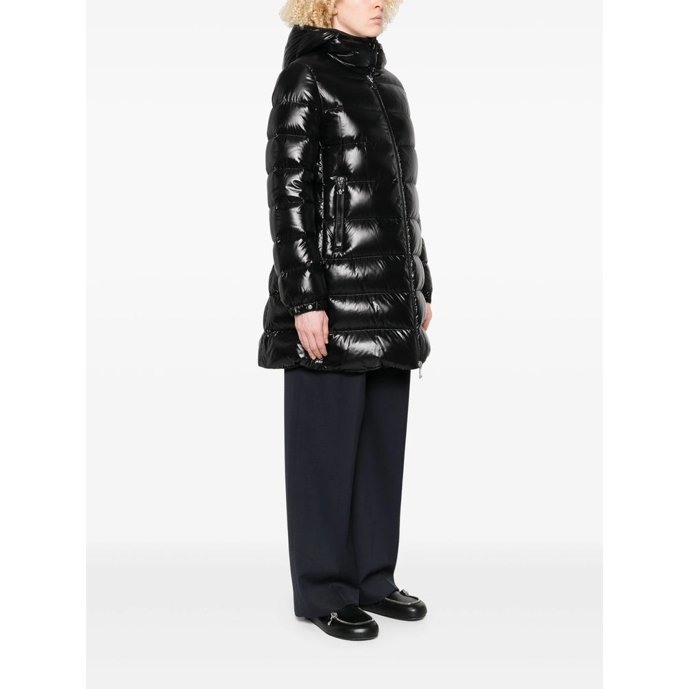 Moncler Black Coats - Single Breasted Coats Women MONCLER