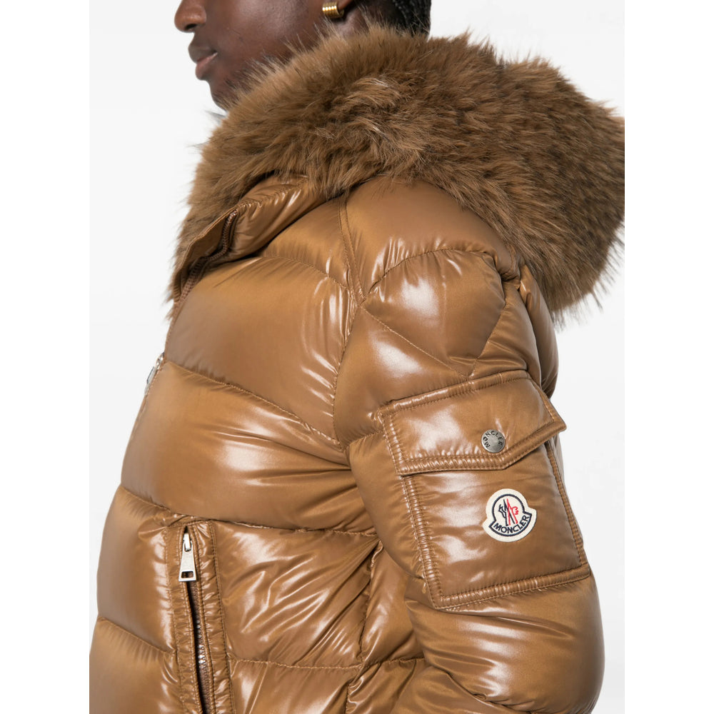Moncler Brown Jackets - Puffer Jackets Women MONCLER