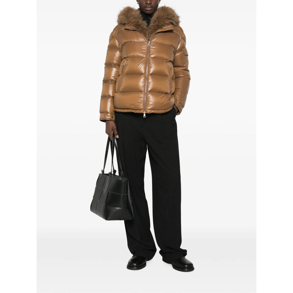 Moncler Brown Jackets - Puffer Jackets Women MONCLER