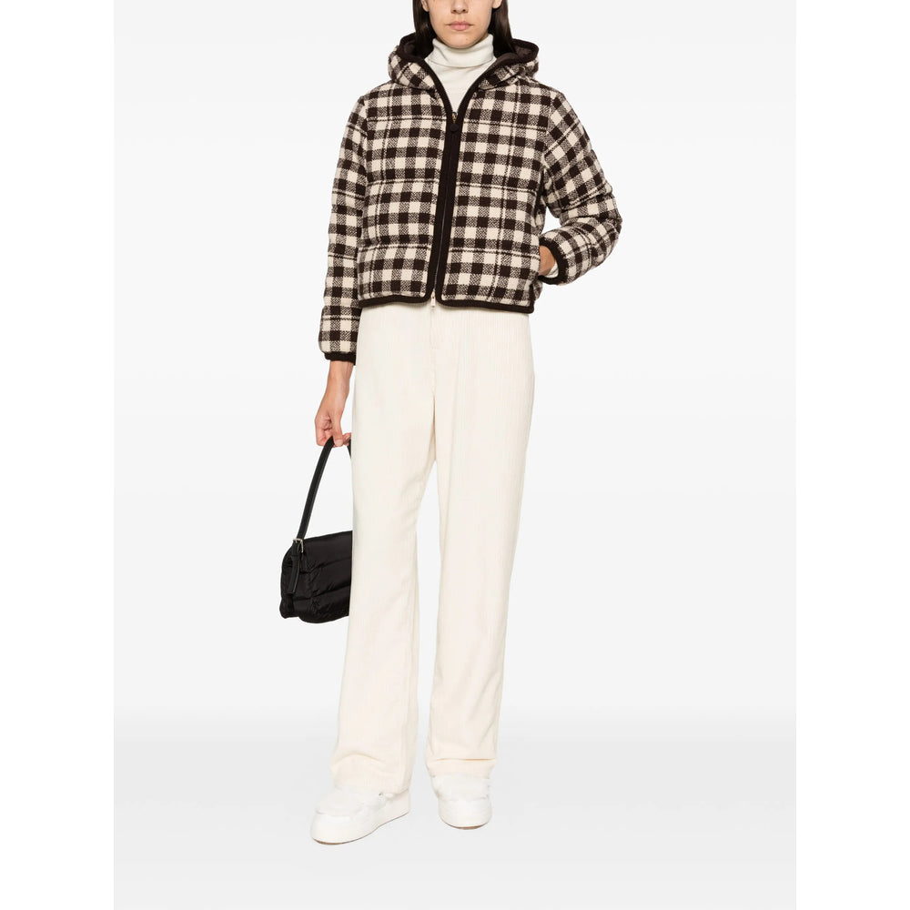 Moncler Brown Jackets - Puffer Jackets Women MONCLER