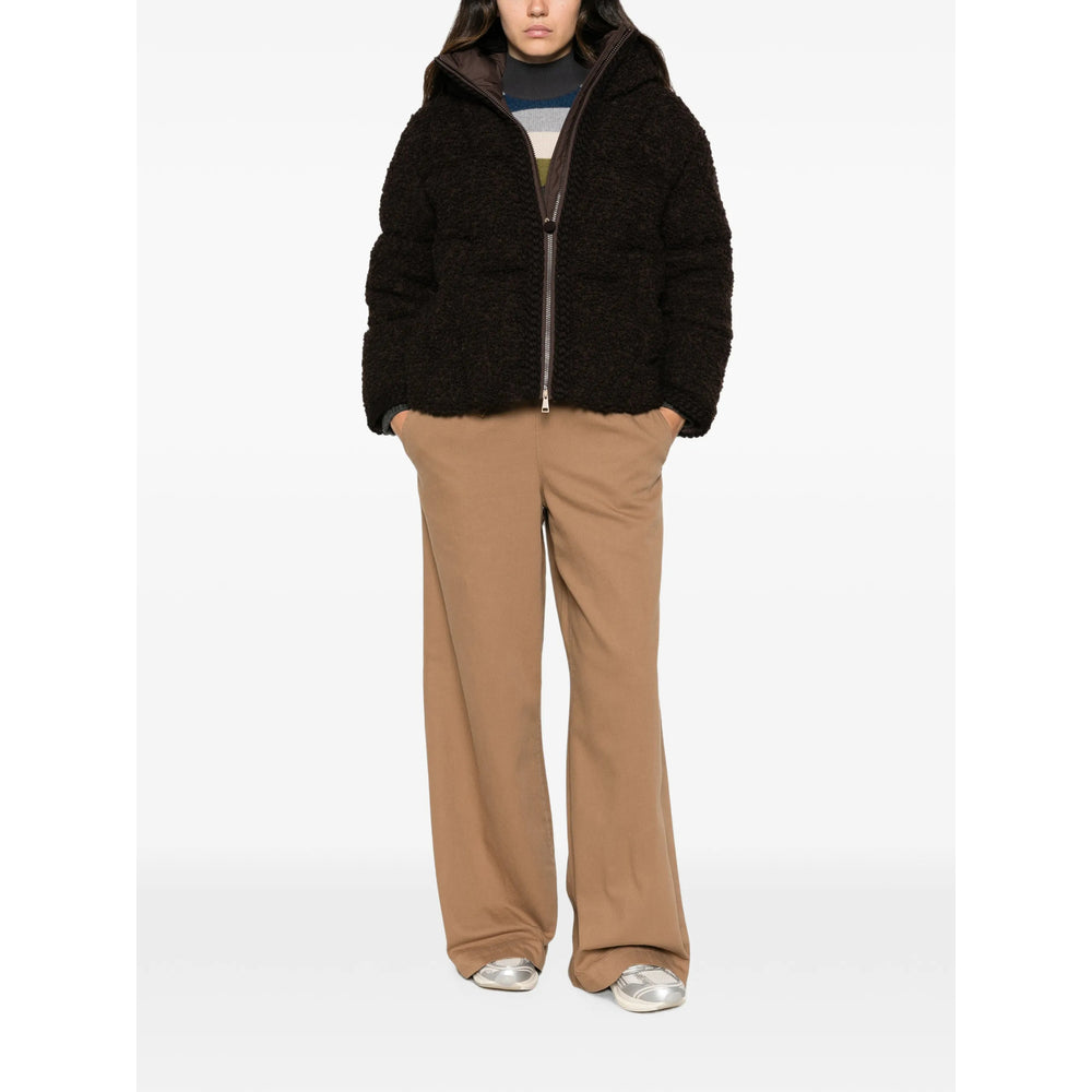 Moncler Brown Jackets - Puffer Jackets Women MONCLER